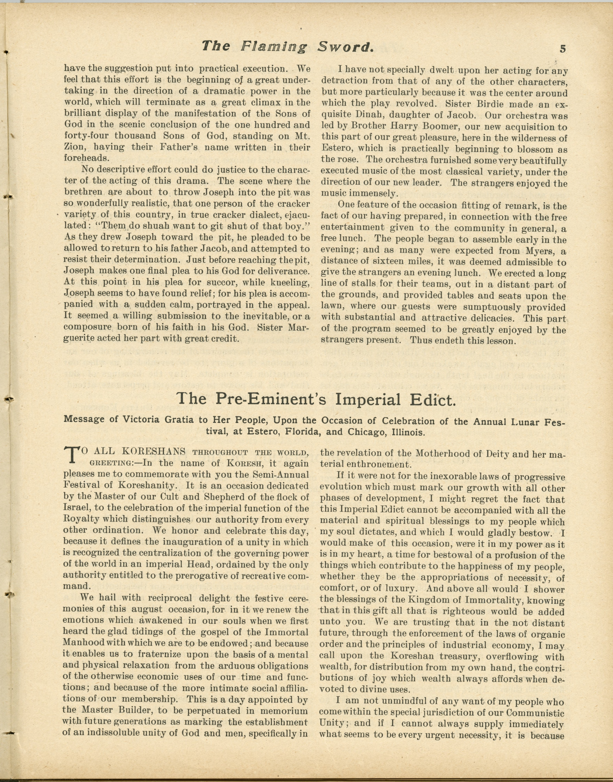 Scanned PDF p. 3 from The Flaming Sword, 24 Apr 1903.