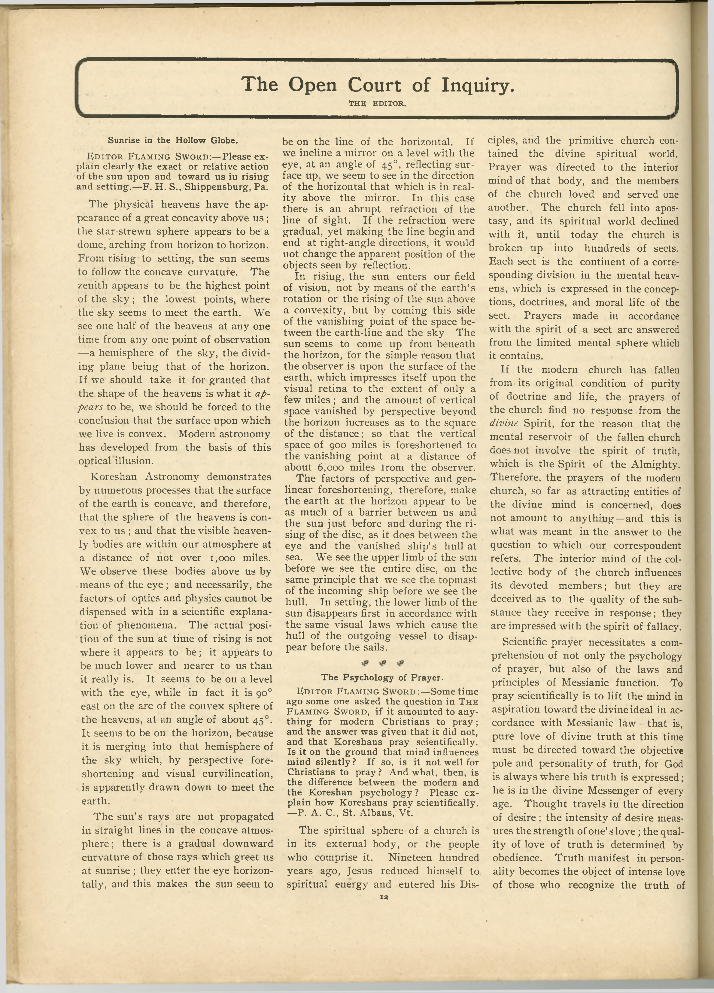Scanned PDF p. 12 from The Flaming Sword, 17 Jan 1902.