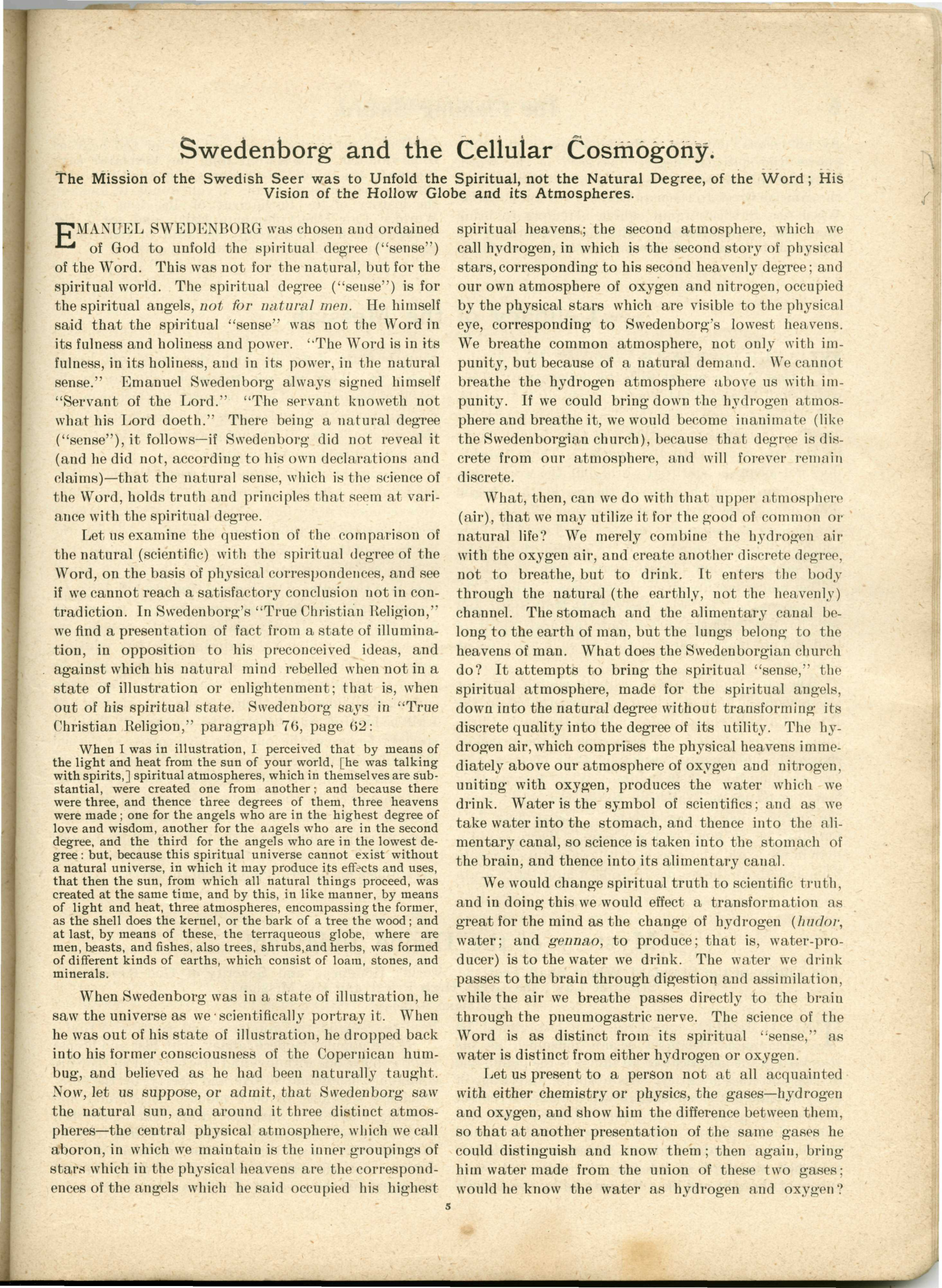 Scanned PDF p. 5 from The Flaming Sword, Nov 9, 1900.
