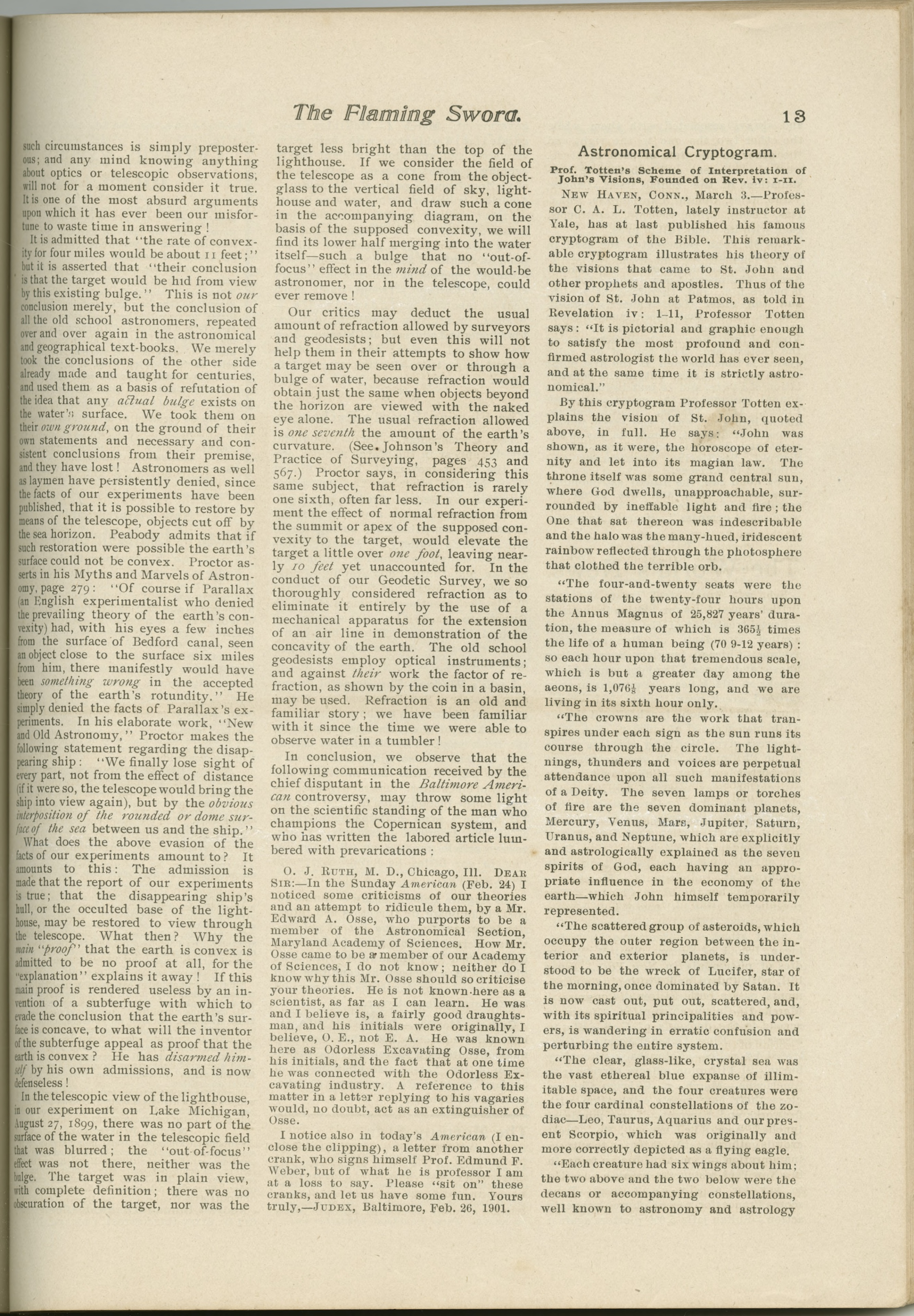 Scanned PDF p. 13 from The Flaming Sword, Mar 8, 1901.