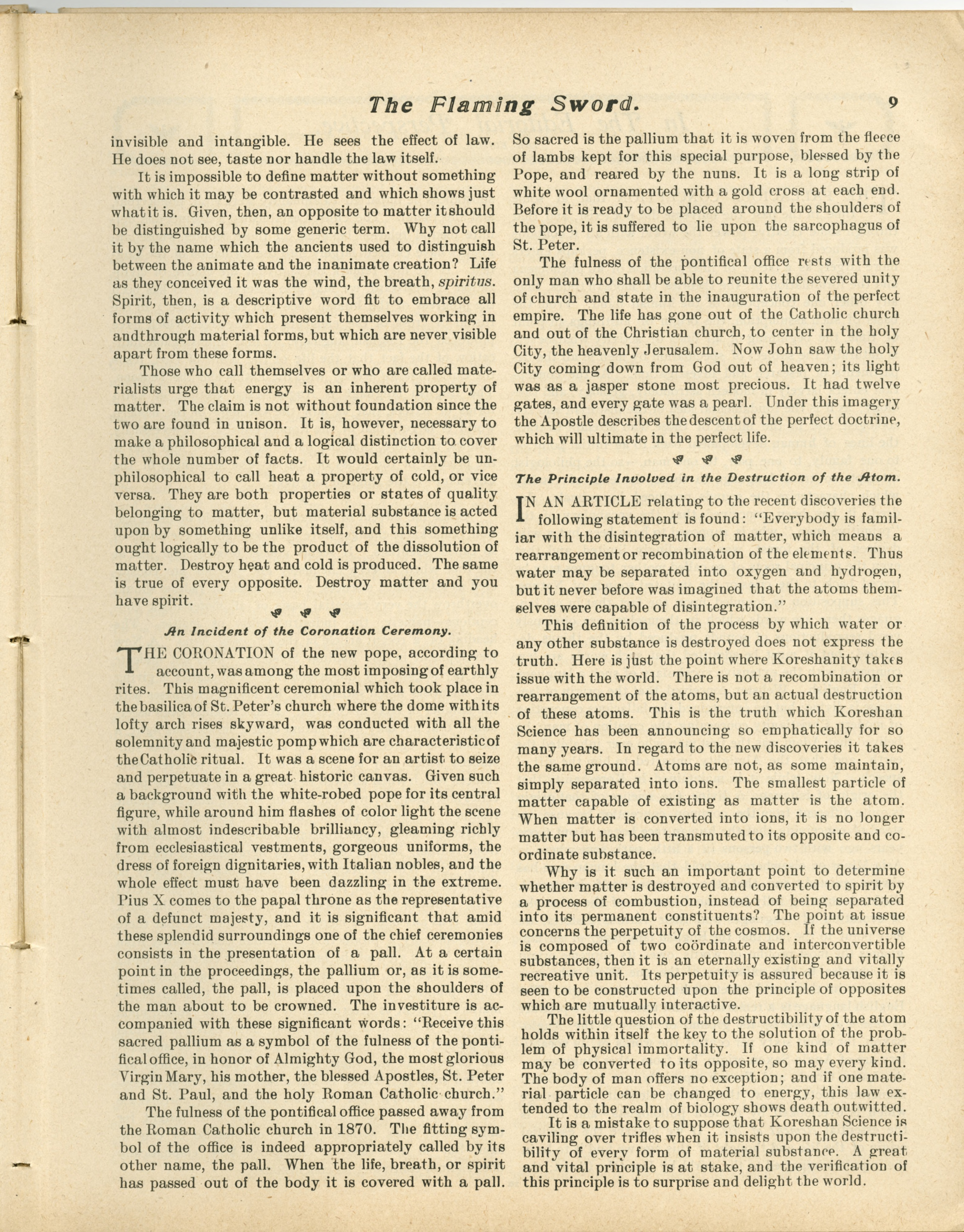 Scanned PDF p. 7 from The Flaming Sword, Aug 21, 1903.
