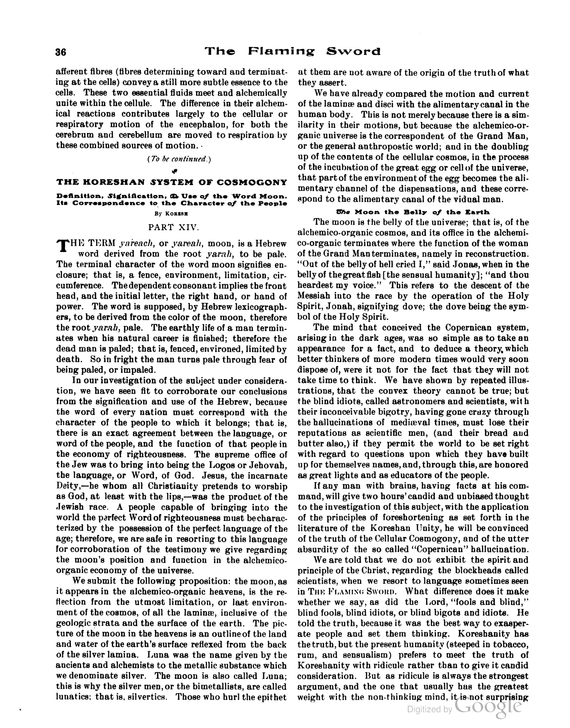 Scanned PDF p. 6 from The Flaming Sword, Feb 1914.
