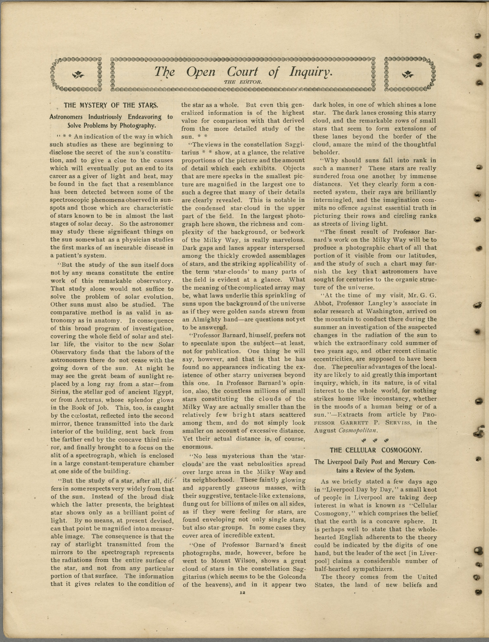 Scanned PDF p. 23 from The Flaming Sword, Aug 15, 1905.