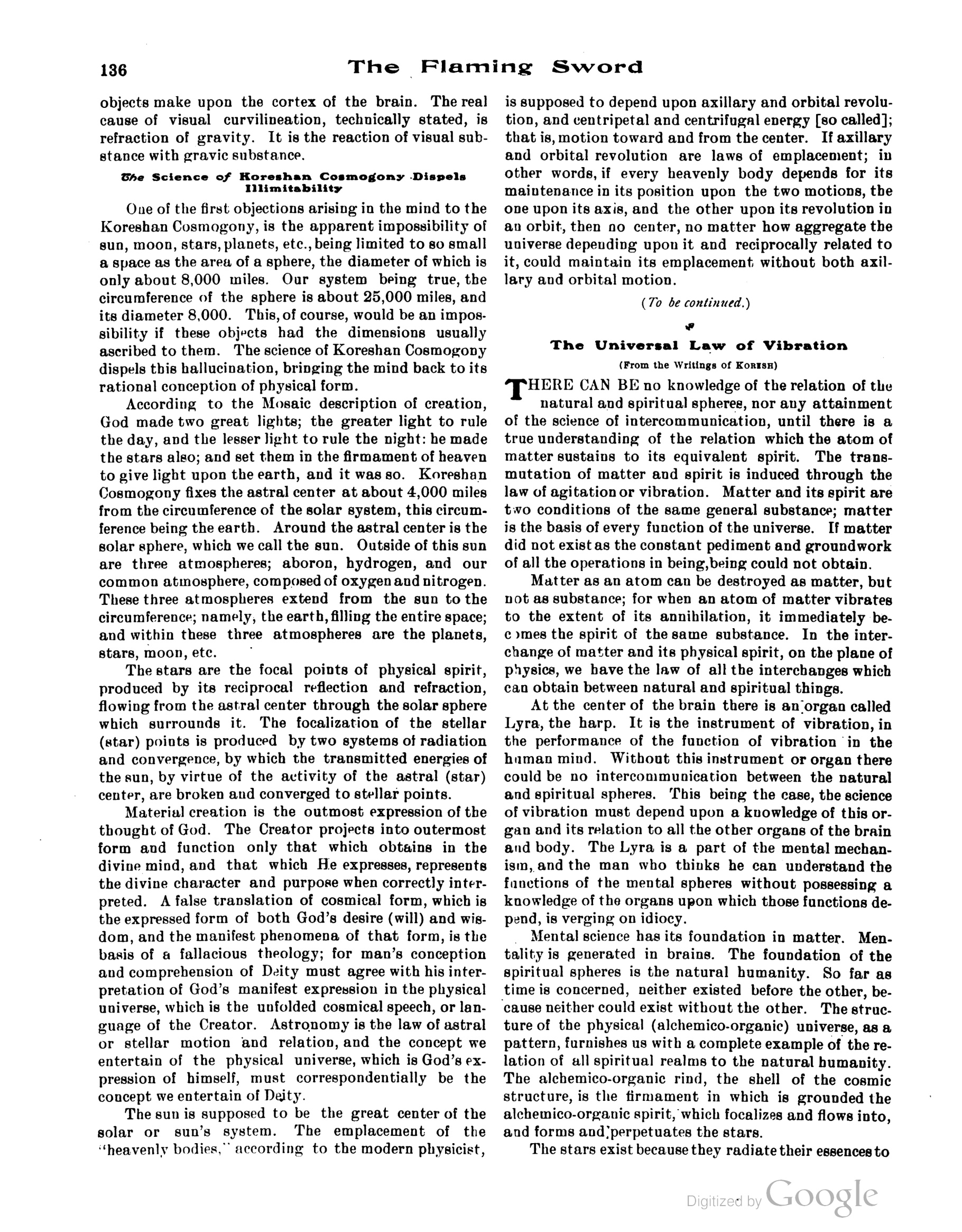 Scanned PDF p. 8 from The Flaming Sword, May 1913.