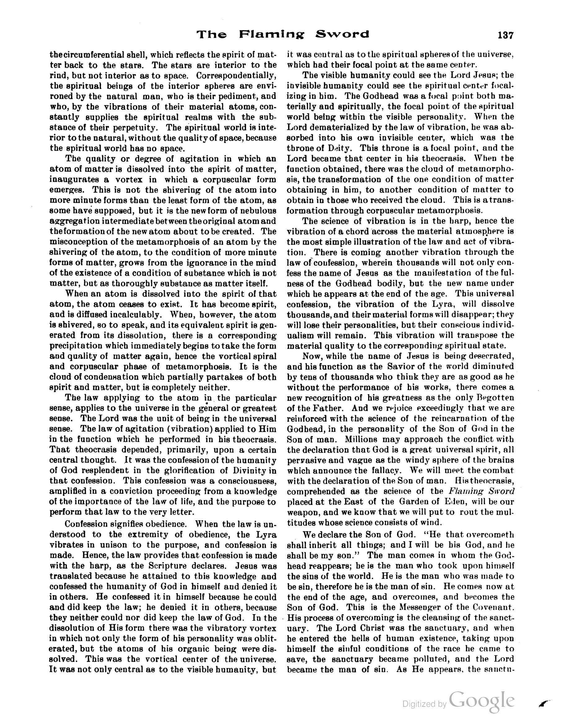 Scanned PDF p. 9 from The Flaming Sword, May 1913.