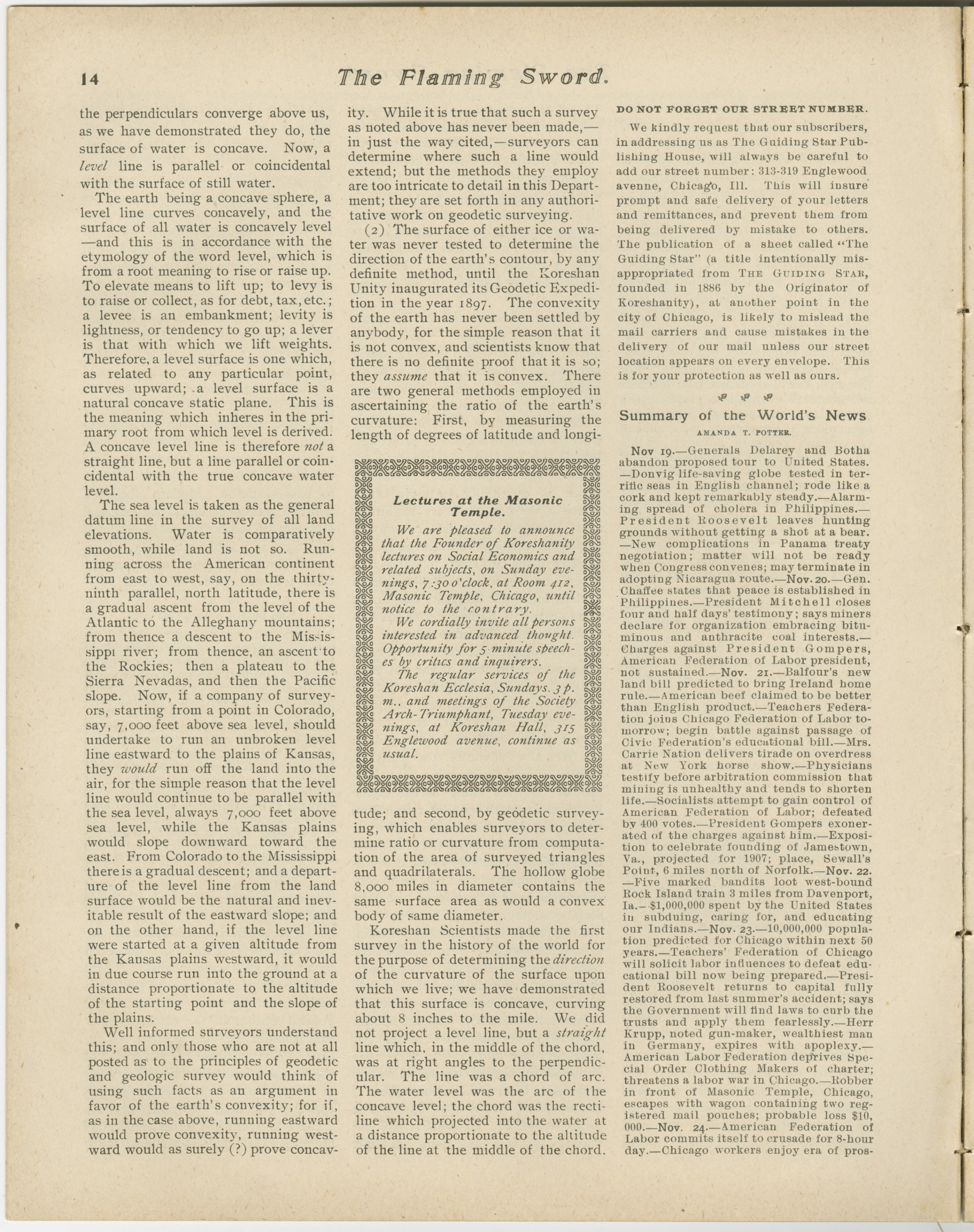 Scanned PDF p. 12 from The Flaming Sword, Nov 1902.