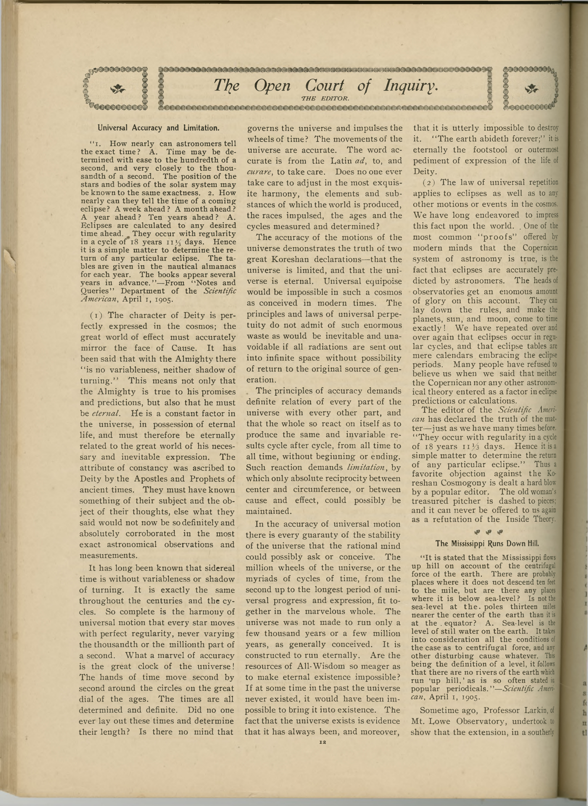 Scanned PDF p. 12 from The Flaming Sword, April 18, 1905.