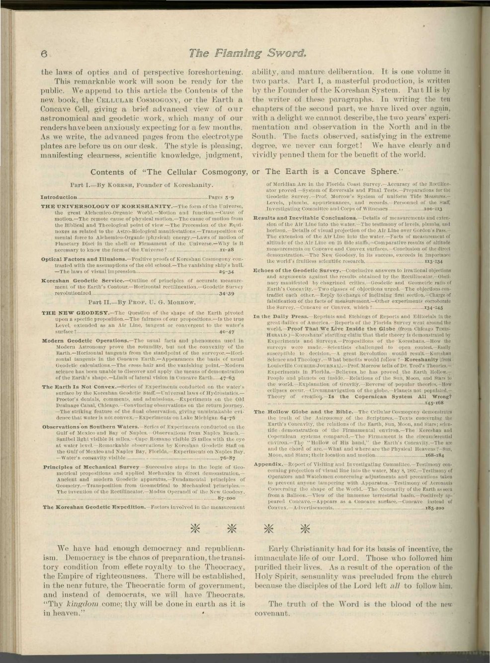 Scanned PDF p. 6 from The Flaming Sword, Sep 1898.