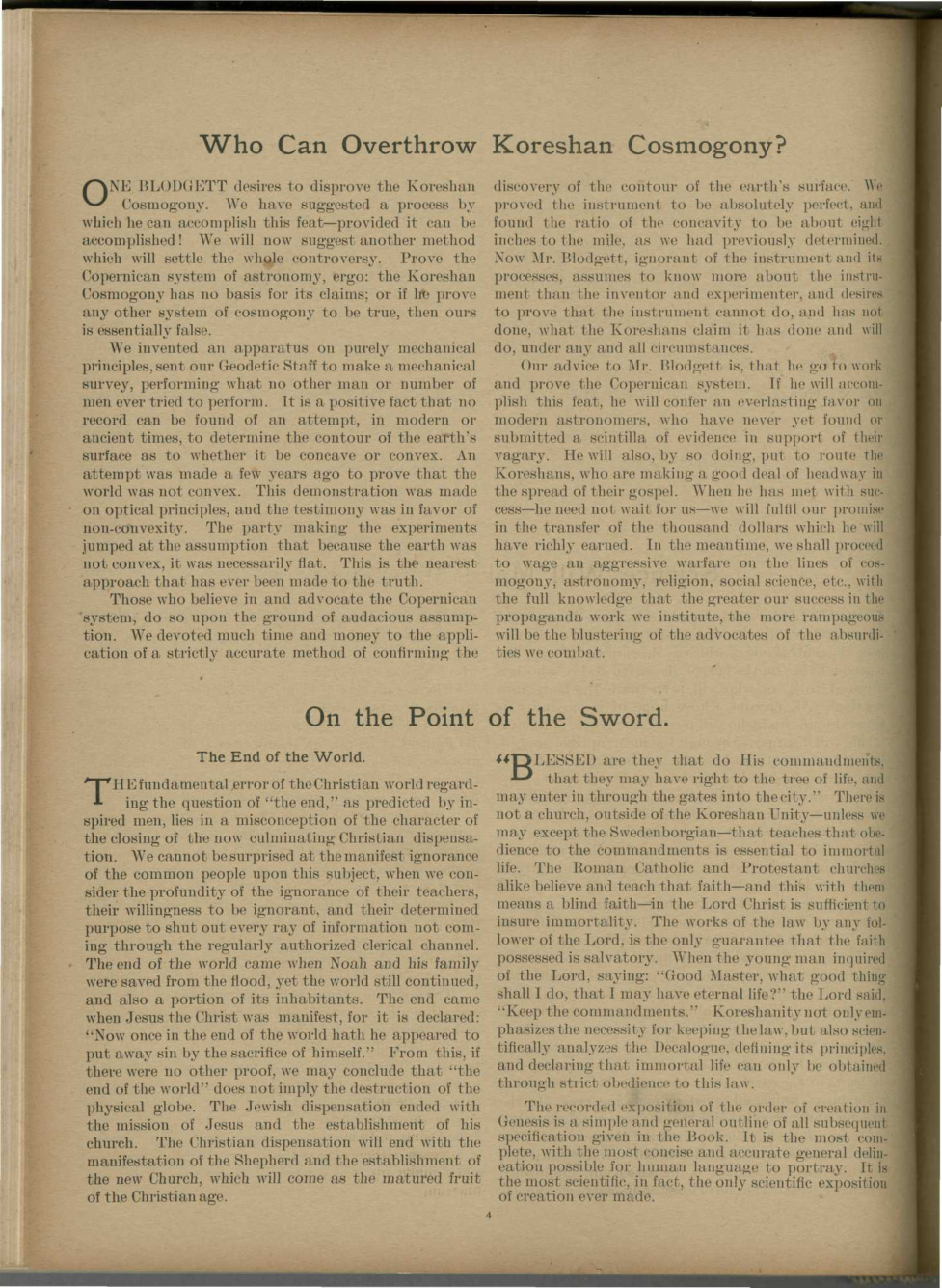 Scanned PDF p. 4 from The Flaming Sword, Apr 29, 1898.