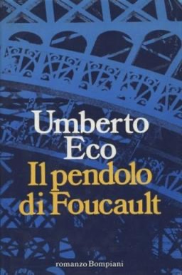 Italian Bompiani cover for Umberto Eco’s Il pendolo di Foucault