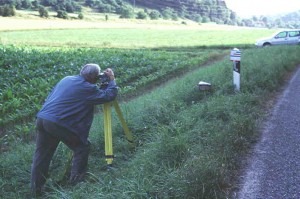 Original zero mark set at a distance of four meters