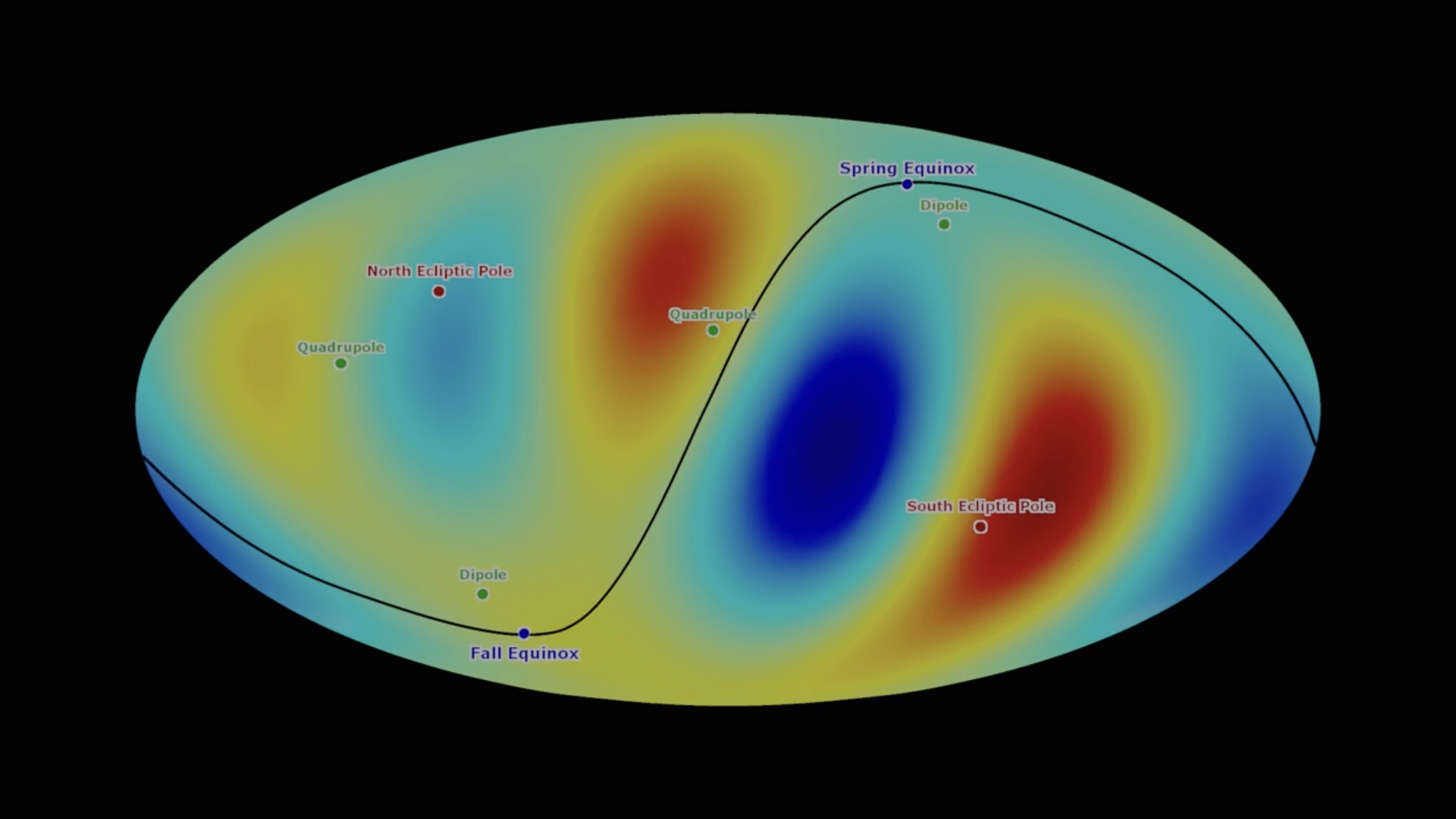 Earth magnetic-field map