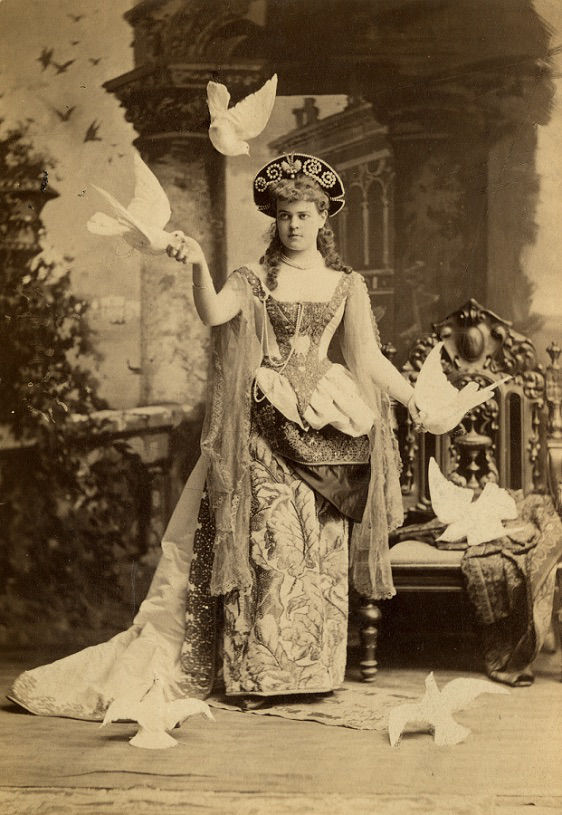 Alva Vanderbilt in costume. As Above, So Below.
