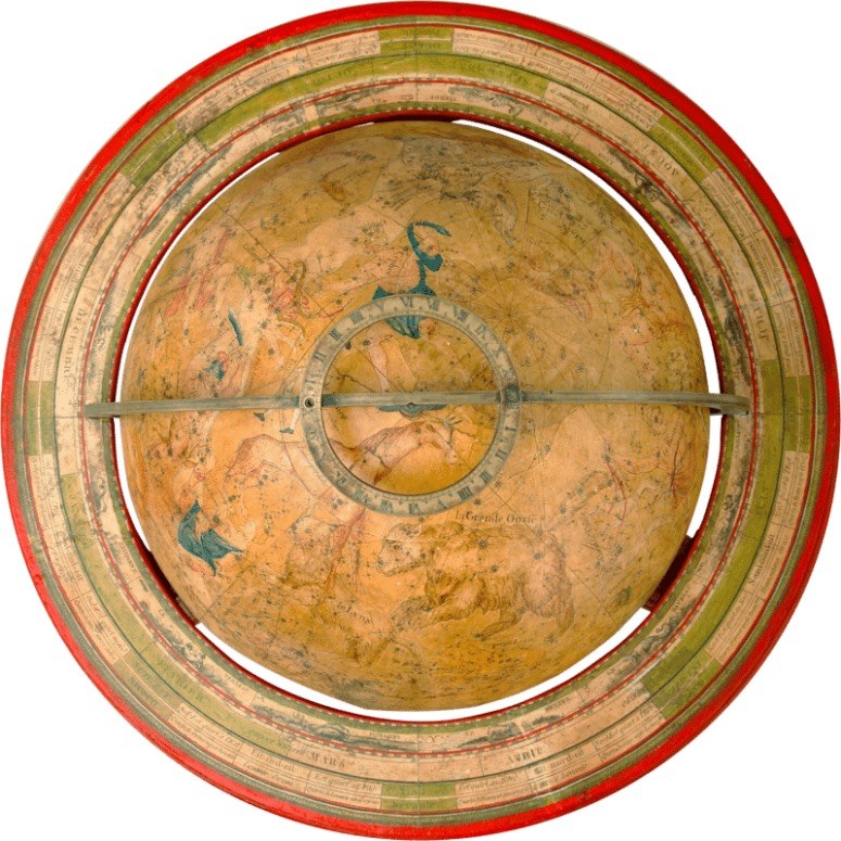 Antique celestial globe