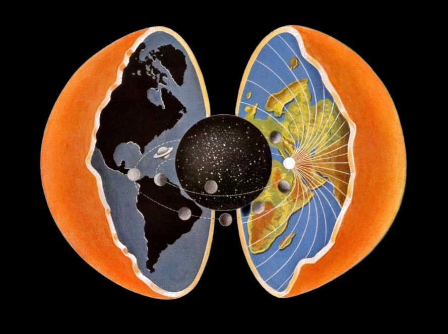 Orange enclosed Earth model