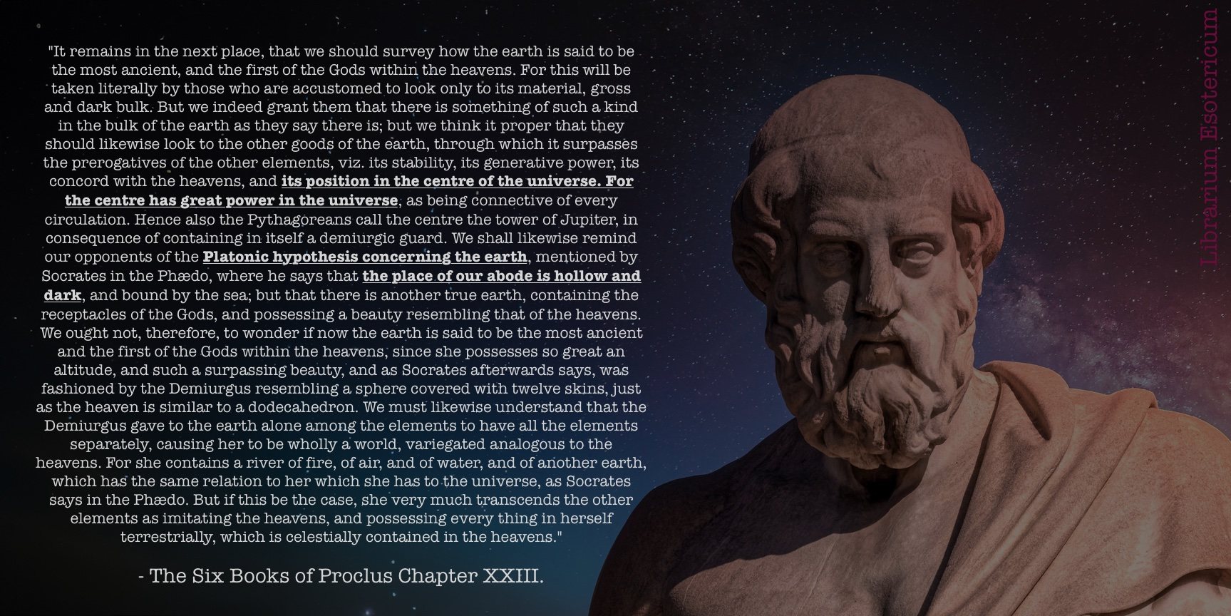 Proclus and the dark center.