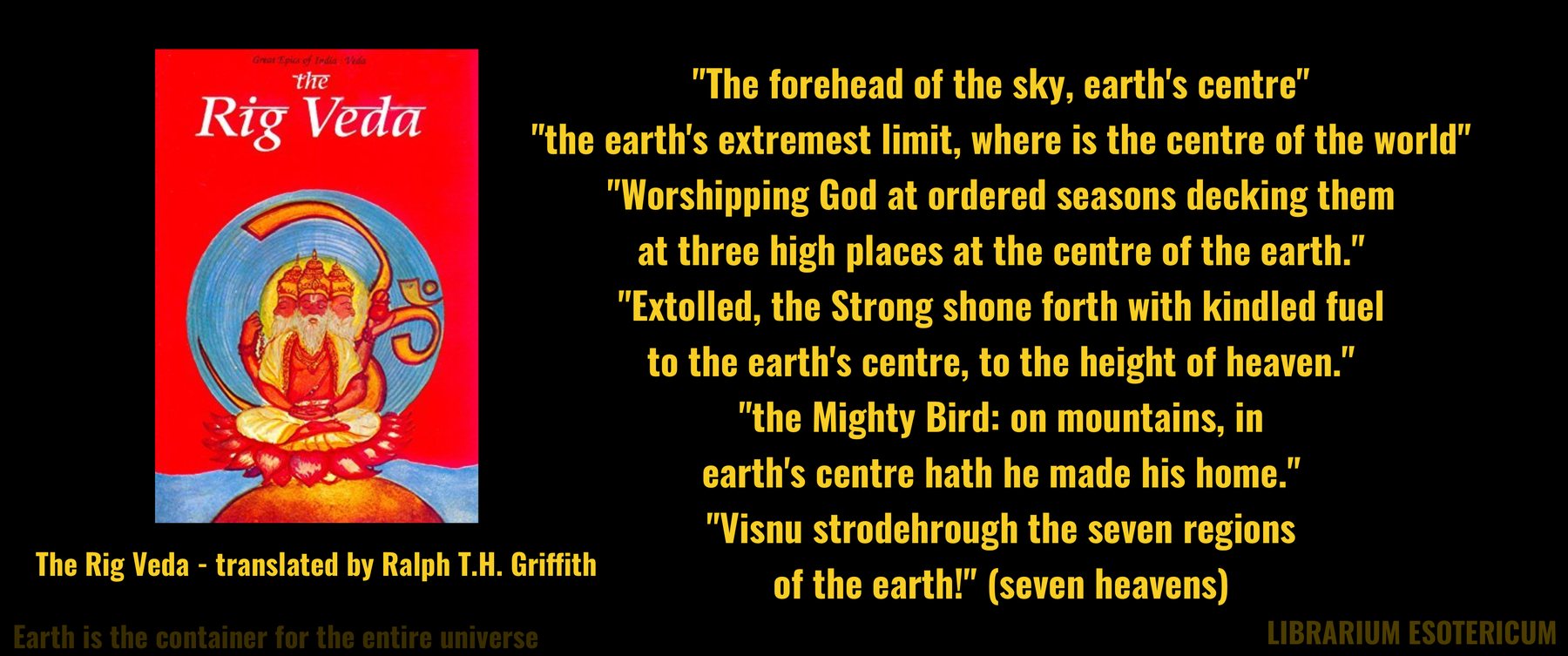 The Rig Veda and the upheld earth.
