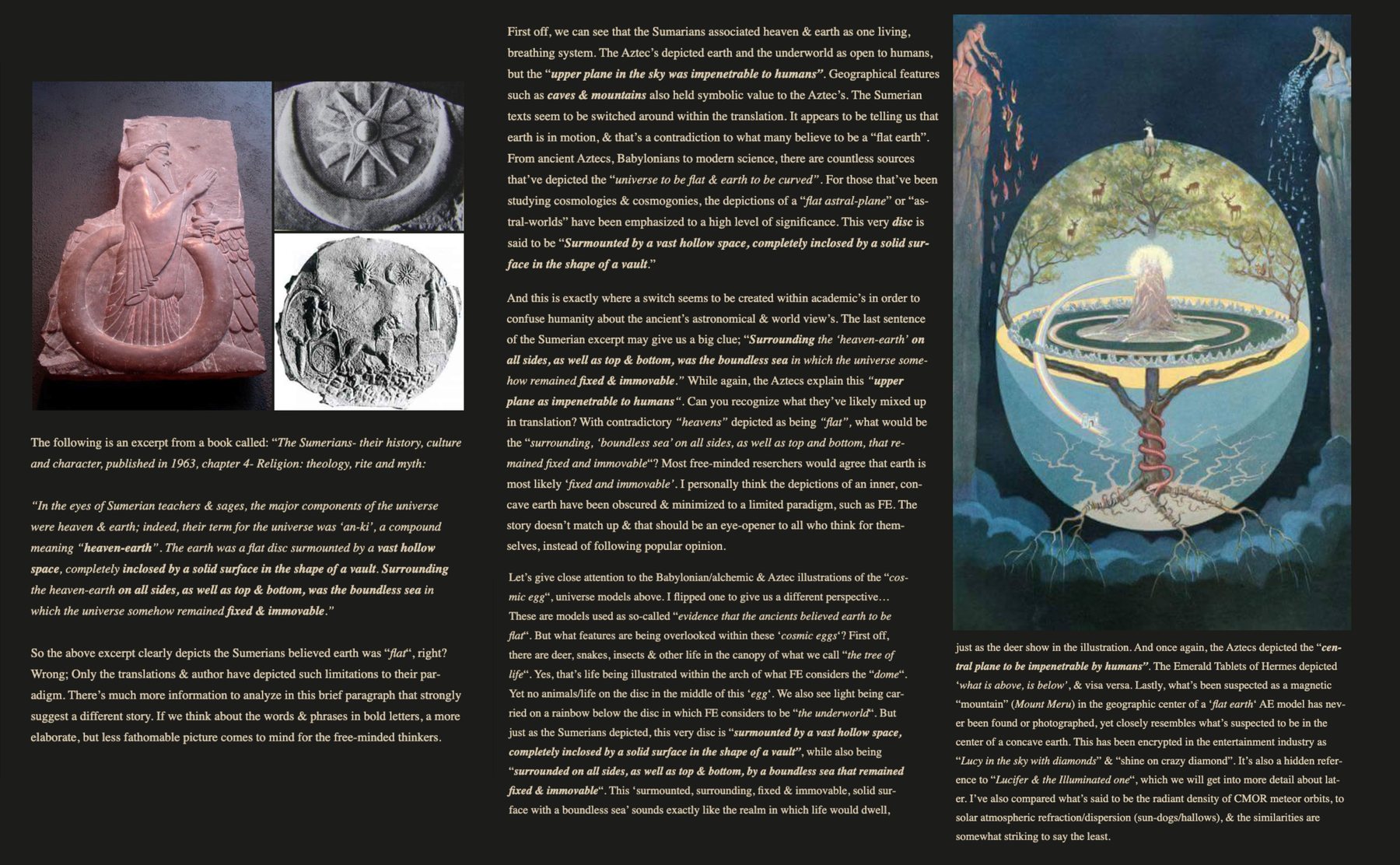 The Sumerian world as a contained place.